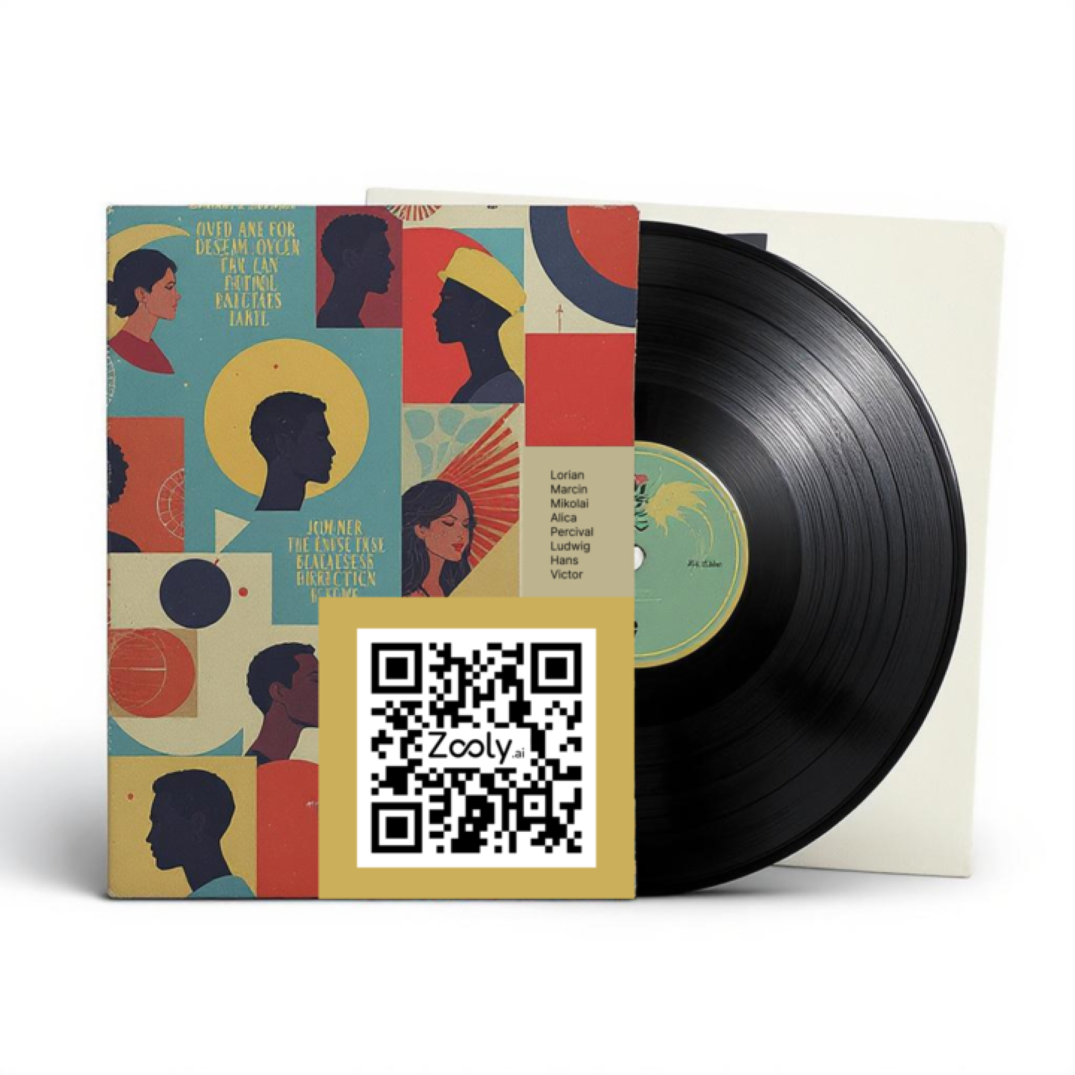 On an album cover