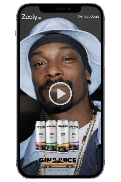 Snoop Dogg AI ThankYou video on phone
